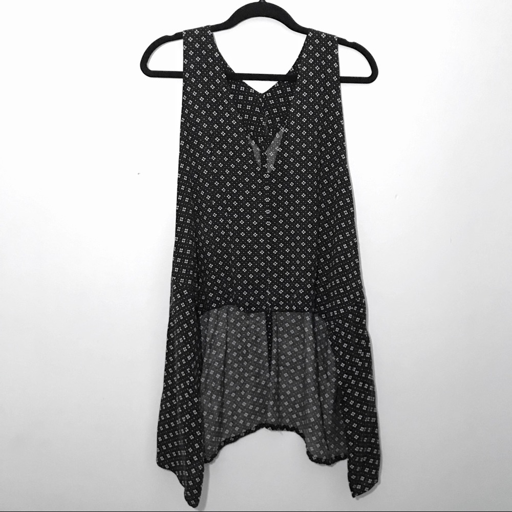 Free People High-Low V Neck Tank Top